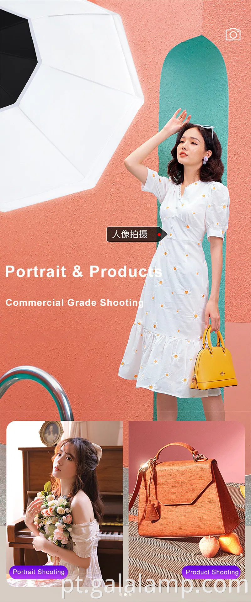 Softbox Professional Octagon para iluminação fotográfica de Monte Bowens